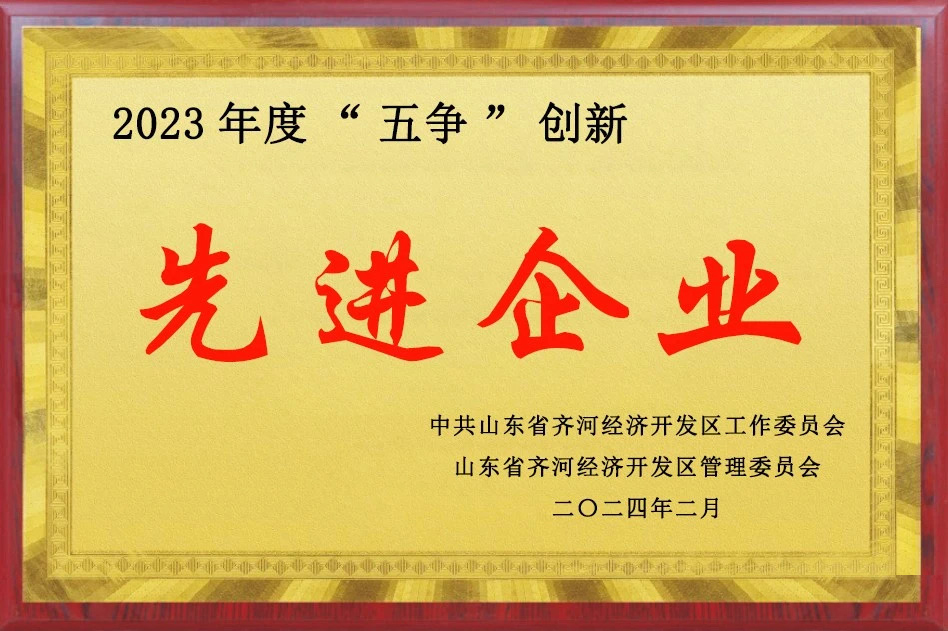 齊河縣2023年度“五爭”創(chuàng)新先進(jìn)企業(yè)
